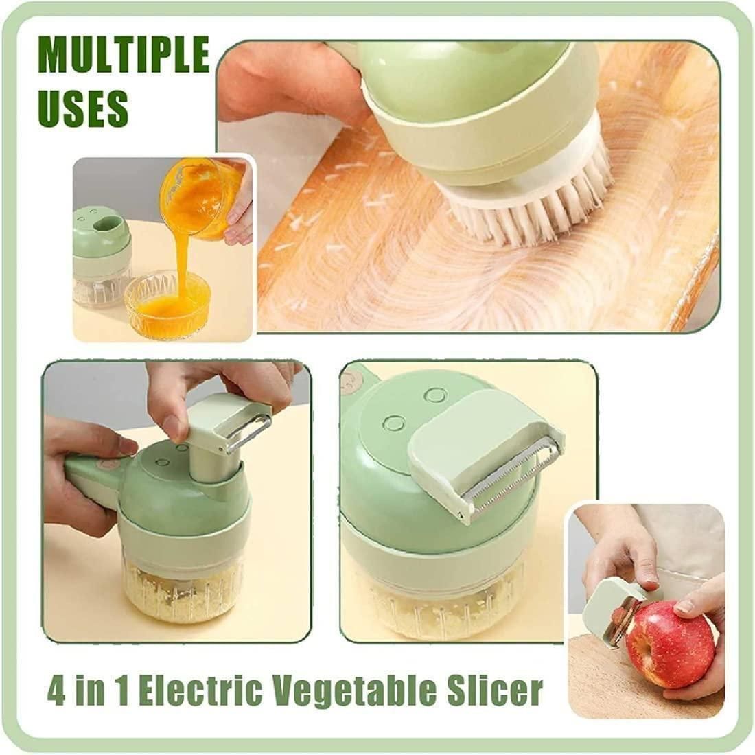 4-in-1 Automatic Vegetable Slicer & Chopper — Fast Prep Kitchen Gadget